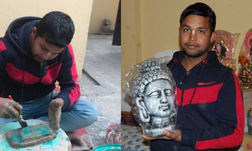 मूर्तिकार राजू ने विदेश में भी बजाया भारत का डंका मूर्तिकार राजू ने विदेश में भी बजाया भारत का डंका