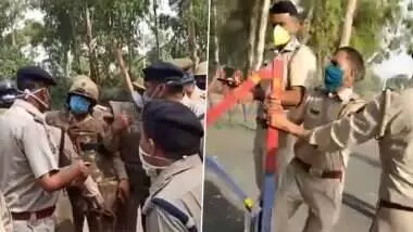 प्रवासी मजदूरों की एंट्री को लेकर यूपी और राजस्थान पुलिस में भिड़ंत, दो दारोगा भी घायल