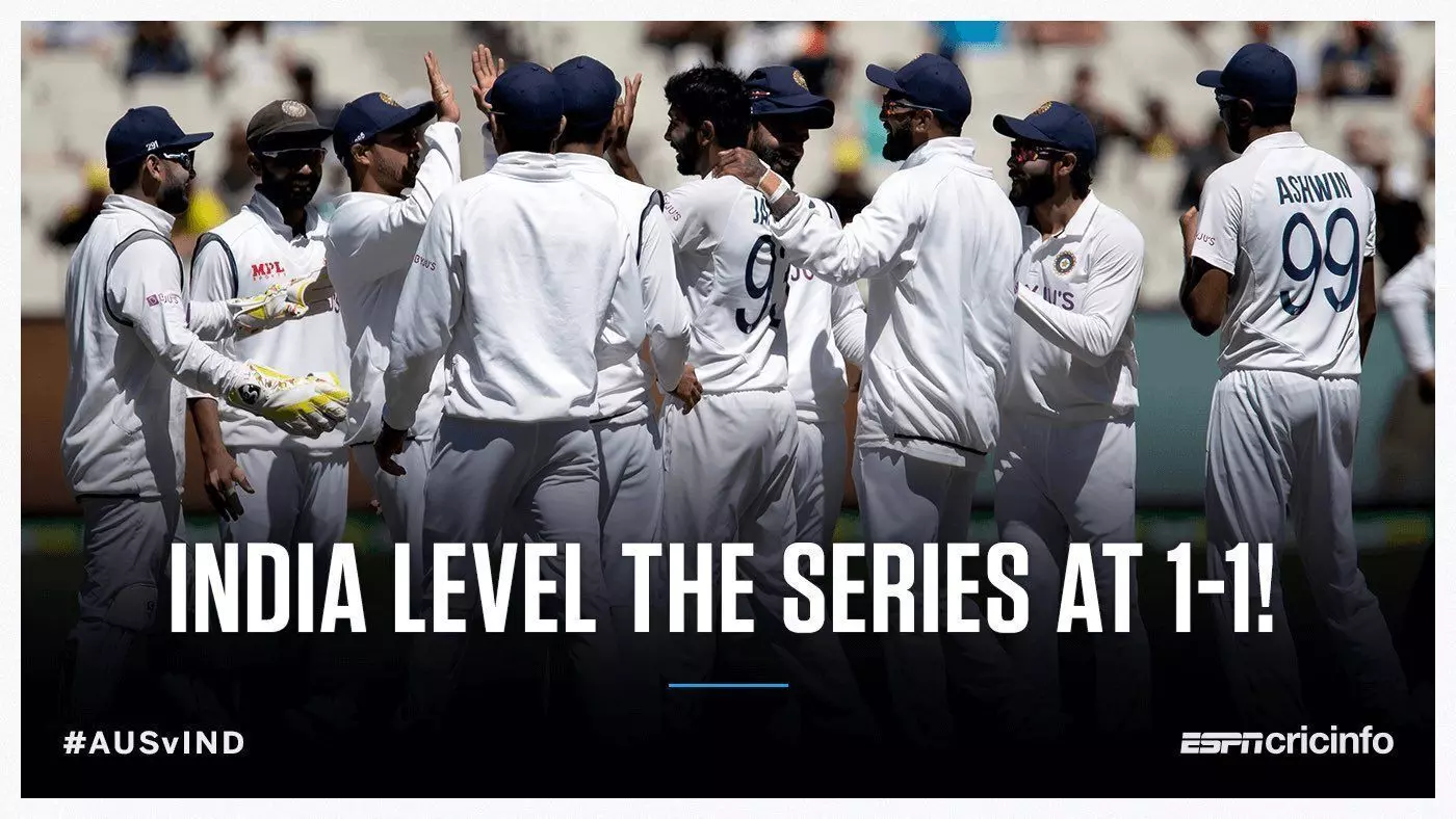 INDvsAUS : मेलबर्न टेस्ट में भारत की बड़ी जीत, ऑस्ट्रेलिया को 8 विकेट से हराया INDvsAUS : मेलबर्न टेस्ट में भारत की बड़ी जीत, ऑस्ट्रेलिया को 8 विकेट से हराया