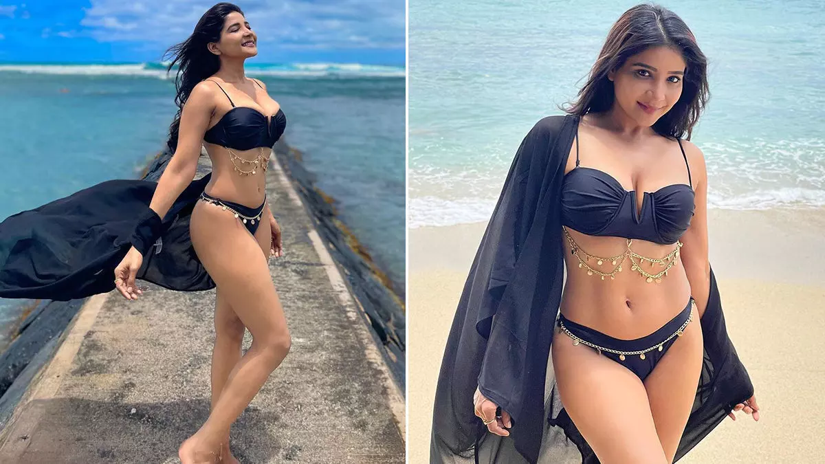 Sakshi Agarwal Sexy Video Photos: साक्षी अग्रवाल ने Sexy बिकनी में दरिया किनारे लगाई आग, फैंस का छूटा पसीना