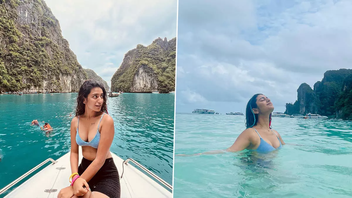 Priya Prakash Varrier Sexy Video Photo: प्रिया प्रकाश वारियर ने हॉट ब्लू बिकनी पहन लगाई झील में आग, एक्ट्रेस की हॉटनेस देख यूजर्स का छूटा पसीना