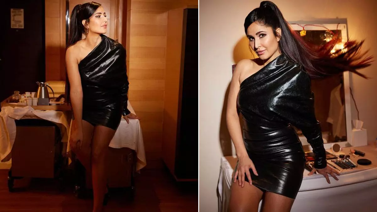 Katrina Kaif Sexy Video Photo: Katrina Kaif gave a sexy pose in a black off  shoulder outfit, users are crazy about the hotness of the actress | Katrina  Kaif Sexy Video Photo: