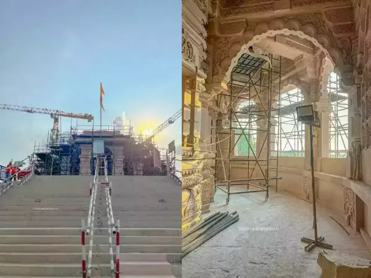 Preparations for Ramlalas life consecration in Ram temple intensified; floor of sanctum sanctorum ready