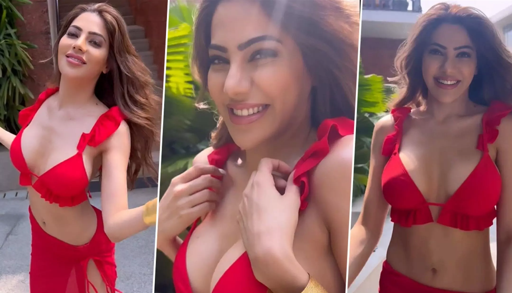 Nikki Tamboli Sexy Videos : Nikki Tamboli ने सेक्सी ड्रेस में गिराई बिजली, सेक्सी अदाओं ने जीता फैंस का दिल